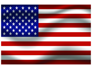 United States national flag, isolated on background. original colors and proportion. Vector illustration symbol and element, for travel and business from countries set