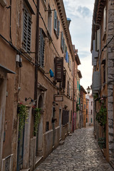 Fototapeta na wymiar Streets of old town of Rovigno