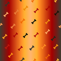 Gradient bone pattern. Seamless vector background