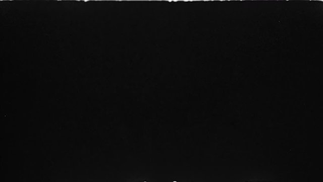 Flicker 119: White blobs of water damage on black film leader (Loop).