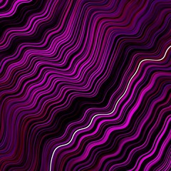Dark Purple vector template with wry lines. Colorful illustration with curved lines. Template for cellphones.