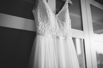 Wedding Dress in Black and White