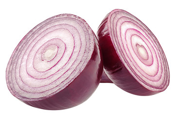 red onion isolated on white background, clipping path, full depth of field