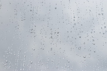water drops on glass background. texture of water droplets. background for design.