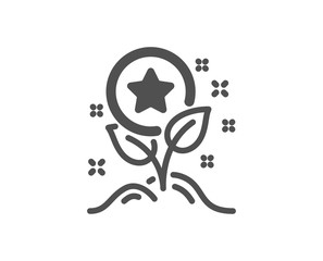 Bonus grows. Loyalty points icon. Discount program symbol. Classic flat style. Simple loyalty points icon. Vector