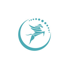 Horse abstract vector logo template