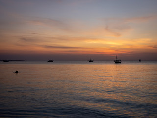 Naklejka na ściany i meble Sunset in Zanzibar