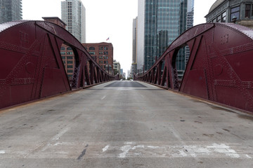 Chicago downtown bridge structure