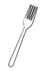 fork cutlery tool isolated icon