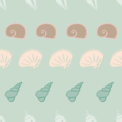 sea shells seamless pattern design