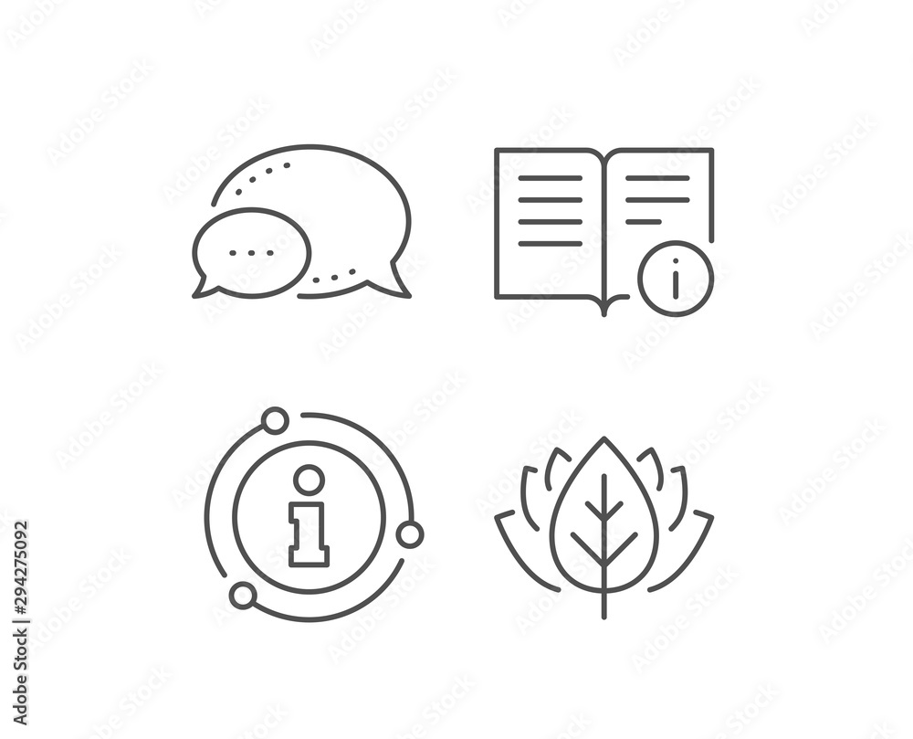 Poster technical information line icon. chat bubble, info sign elements. instruction sign. linear technical