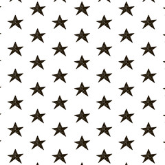 Vector pattern with stars. Vector freehand illustration in doodle style