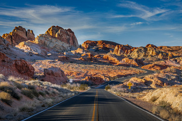 Journey through the mountains. Valley of Fire State Park, Nevada