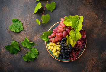 Assortment of different sort of grapes