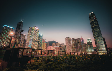 Hong Kong Cityscape at evening