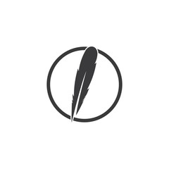 feather logo vector template