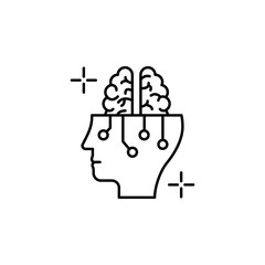 Intelligence brain icon. Element of brain concept