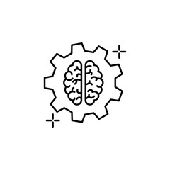 Gear brain icon. Element of brain concept