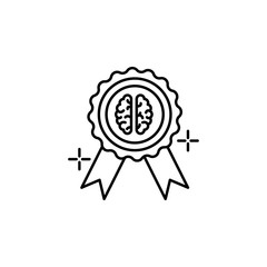 Badge brain icon. Element of brain concept