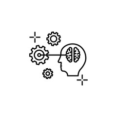 Artificial intelligence brain icon. Element of brain concept