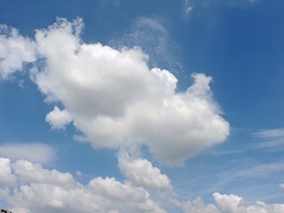 Blue sky background with clouds