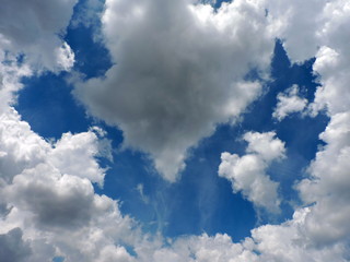 Blue sky background with clouds