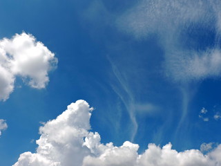 Blue sky background with clouds