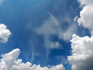Blue sky background with clouds