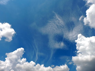 Blue sky background with clouds