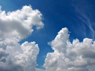 Blue sky background with clouds