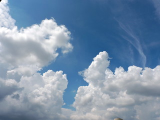 Blue sky background with clouds