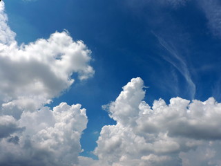 Blue sky background with clouds