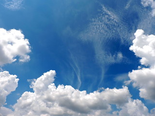 Blue sky background with clouds