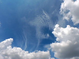 Blue sky background with clouds