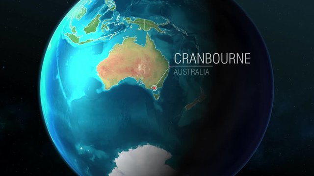  Australia - Cranbourne - Zooming from space to earth