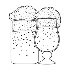 beer jar and cup oktoberfest celebration icon