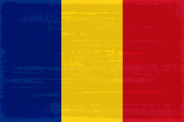 Romanian national flag isolated vector illustration.