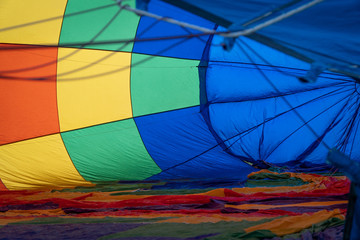 Obraz premium Colorful inside of a hot air balloon