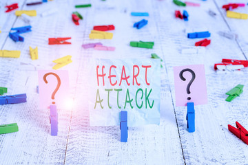 Conceptual hand writing showing Heart Attack. Concept meaning sudden and sometimes fatal occurrence...