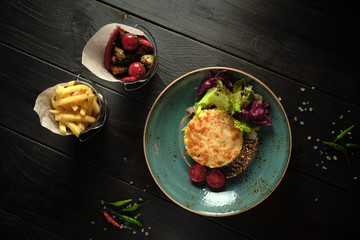 Sicivi and appetizer balls of vegetables . catering menu