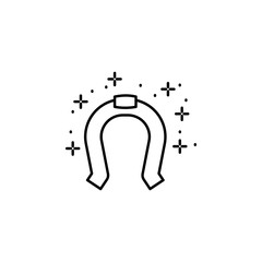 Horseshoe horse icon. Element of horseback riding