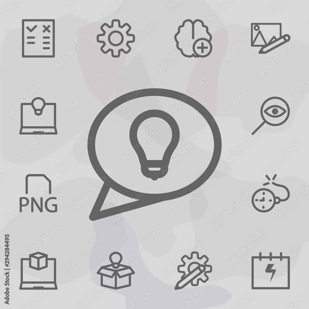 Aufkleber chat idea creative icon. universal set of mix for website design and development, app development