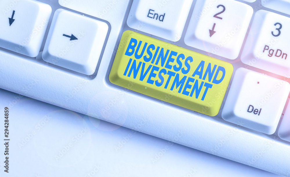 Poster handwriting text writing business and investment. conceptual photo putting your money in field to in