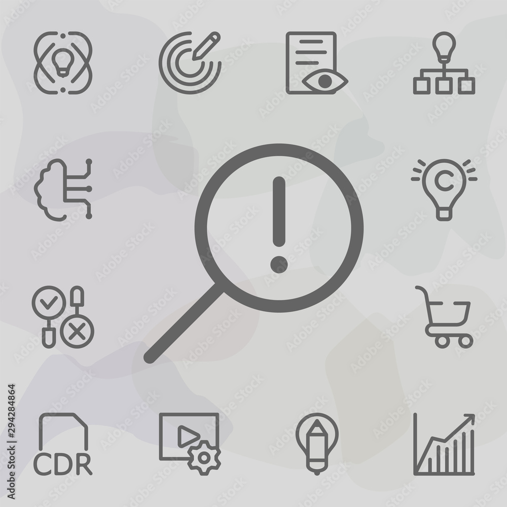 Poster information search icon. universal set of mix for website design and development, app development