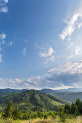 Fototapeta premium landscape with mountains and clouds