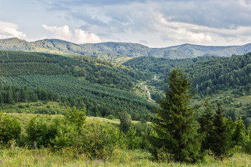 Fototapeta premium landscape with mountains and clouds