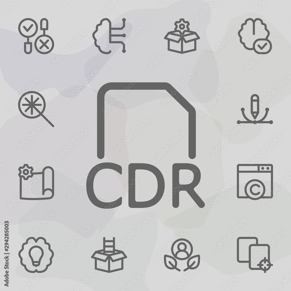 Poster cdr folder icon. universal set of mix for website design and development, app development