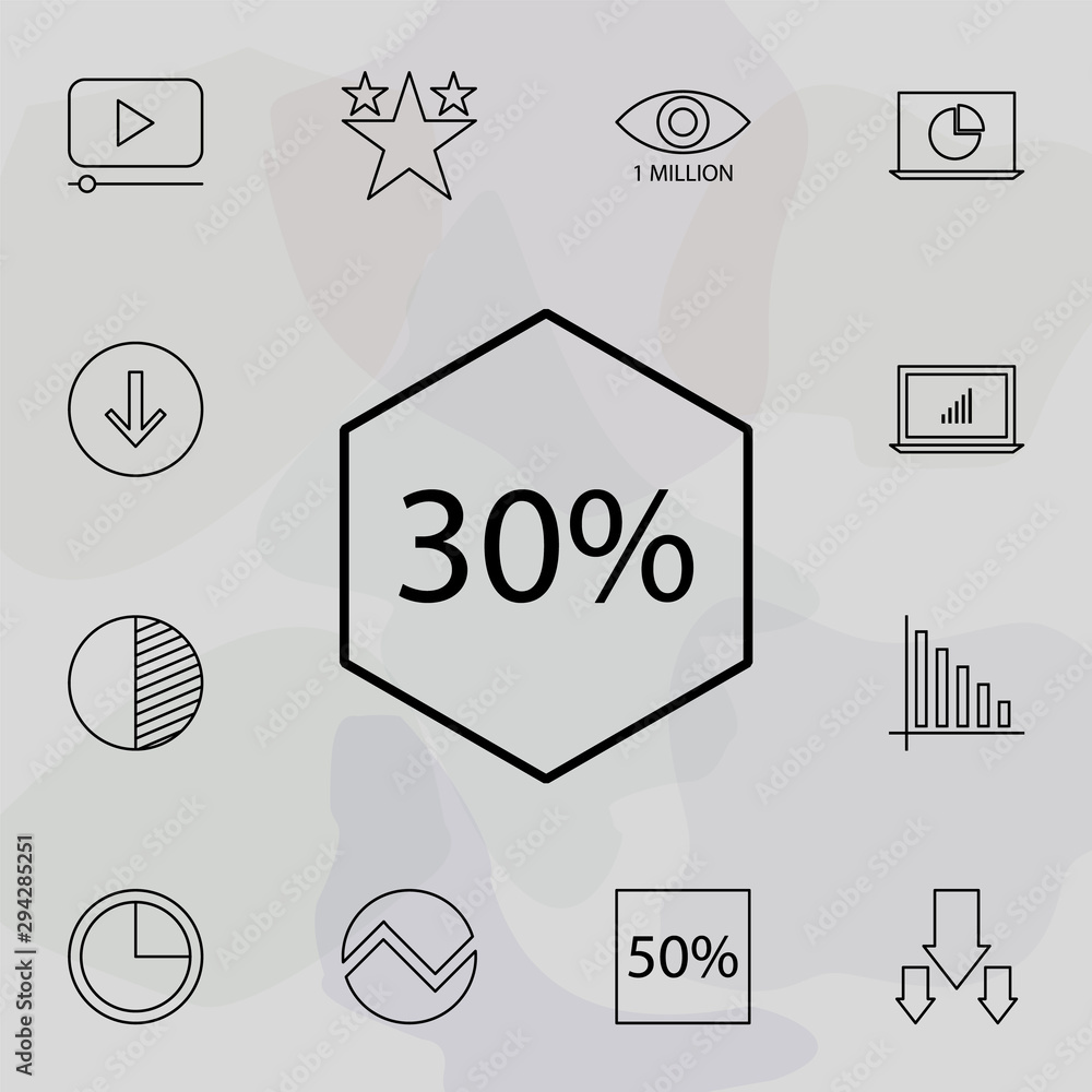 Poster data percentage icon. universal set of online and web for website design and development, app develo