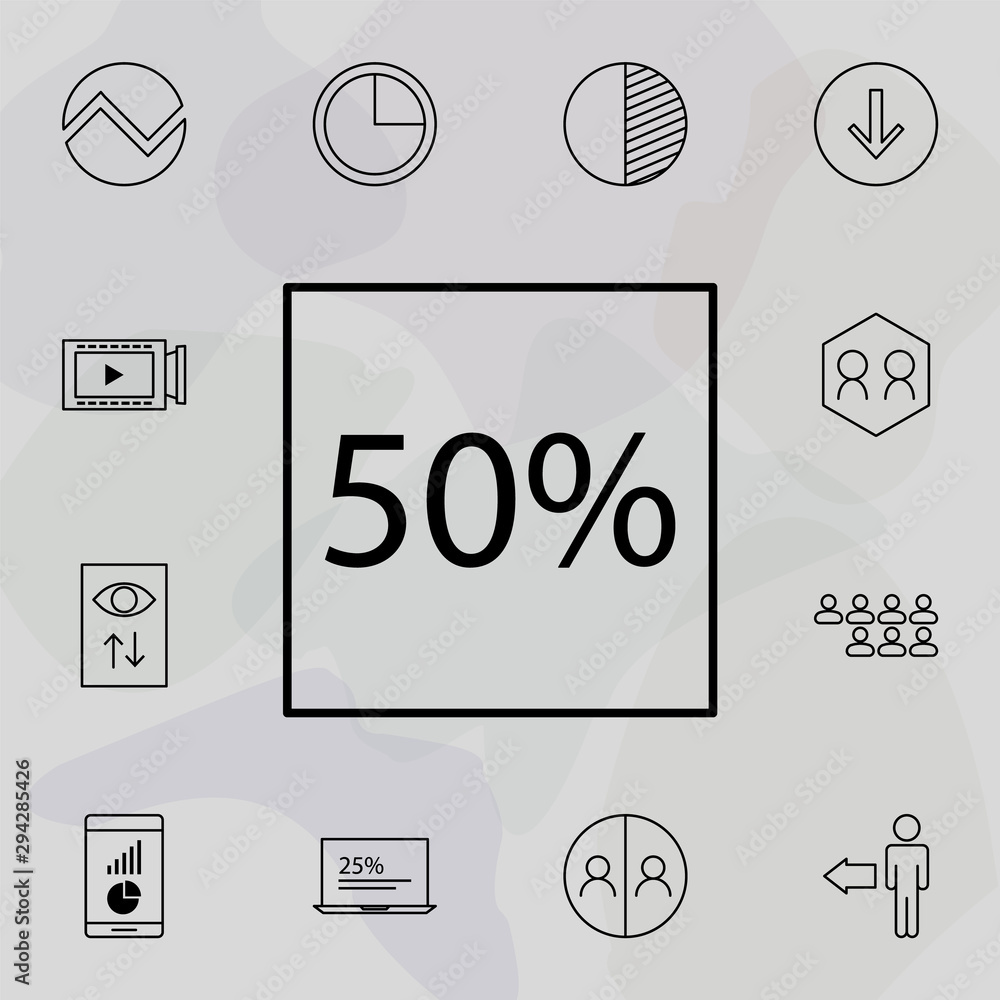 Poster data percentage icon. universal set of online and web for website design and development, app develo