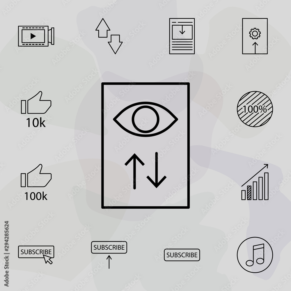 Poster view statistics icon. universal set of online and web for website design and development, app develo